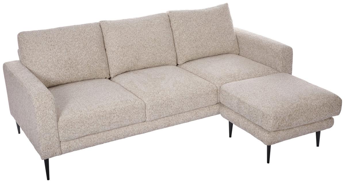 Trosed Parma, Krem - črna/krem barve, Basics, kovina/tekstil (208/83/151cm) - Livetastic