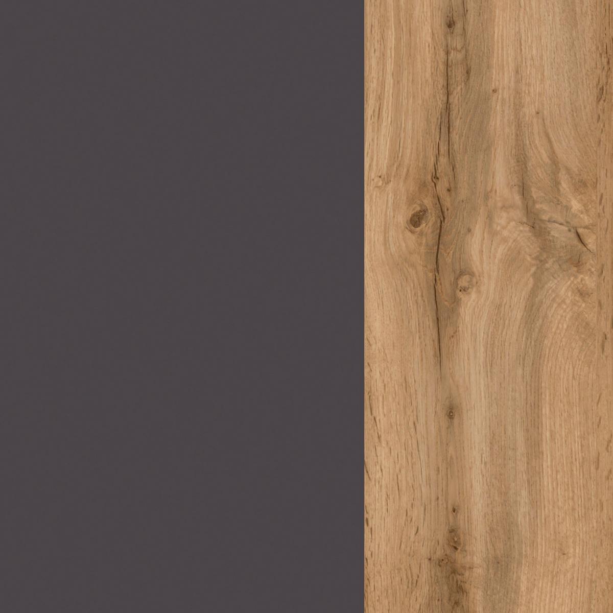 Küchenblock Sorrento Geräte ca. 270 cm Anthrazit - Eichefarben/Anthrazit, MODERN, Holzwerkstoff (270/200/60cm) - Held