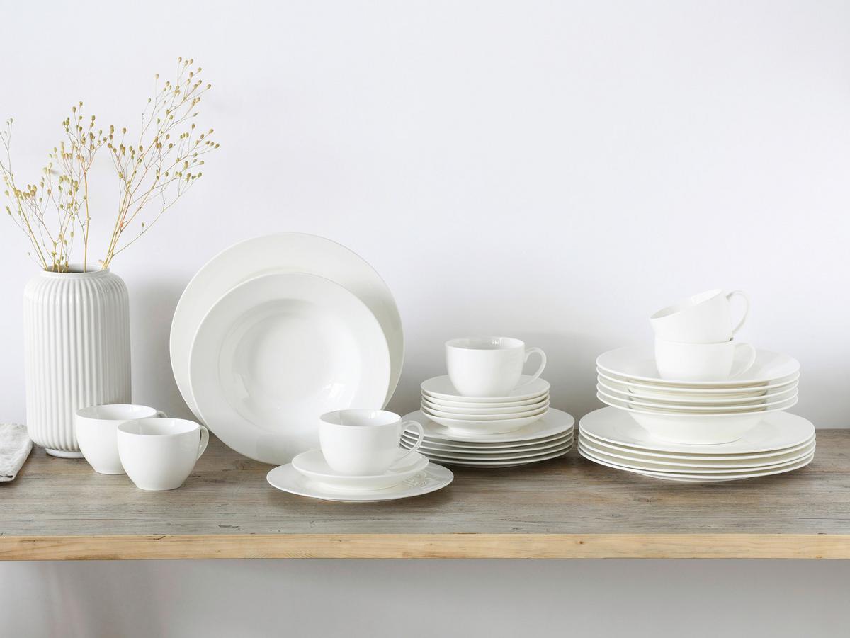 Kombinirani Servis Fleur Royal, 30-Delni - krem barve, Basics, keramika - Creatable