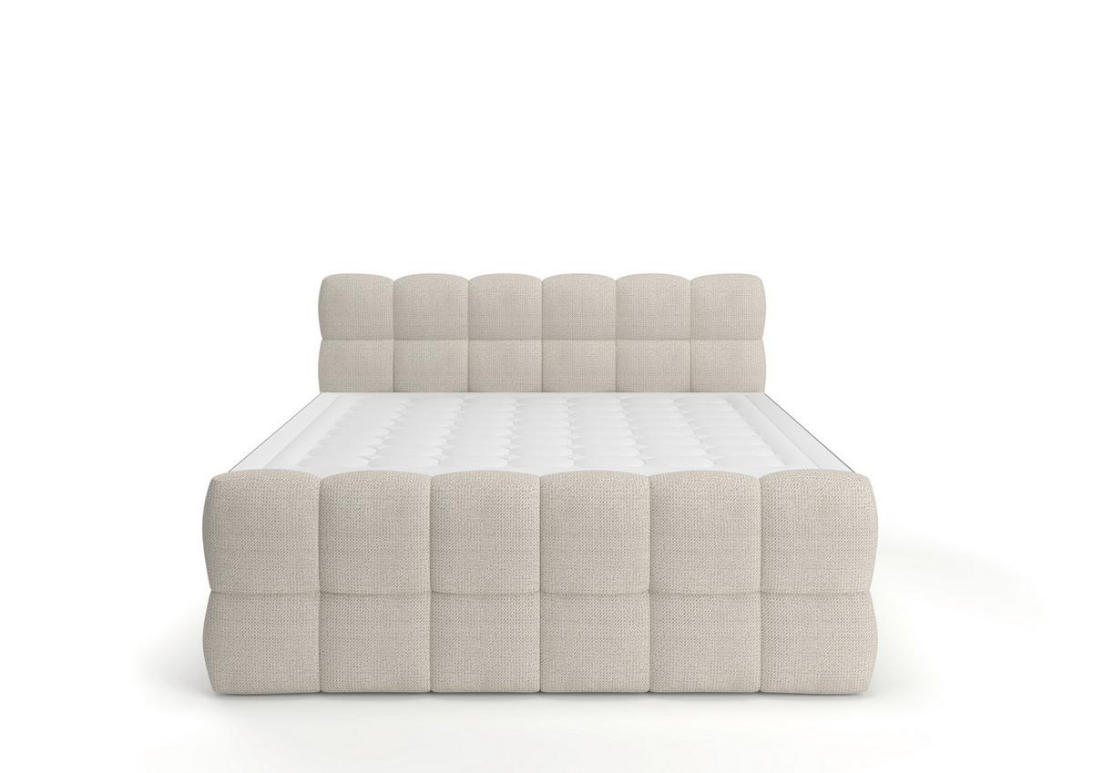 Boxspring Krevet Brisbane - crna/krem, Trend, drvni materijal/drvo (180/200cm) - Premium Living