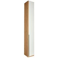 Schrägelement in Weissglas - Weiss/Eichefarben, Konventionell, Holzwerkstoff/Metall (33/236cm) - Premium Living