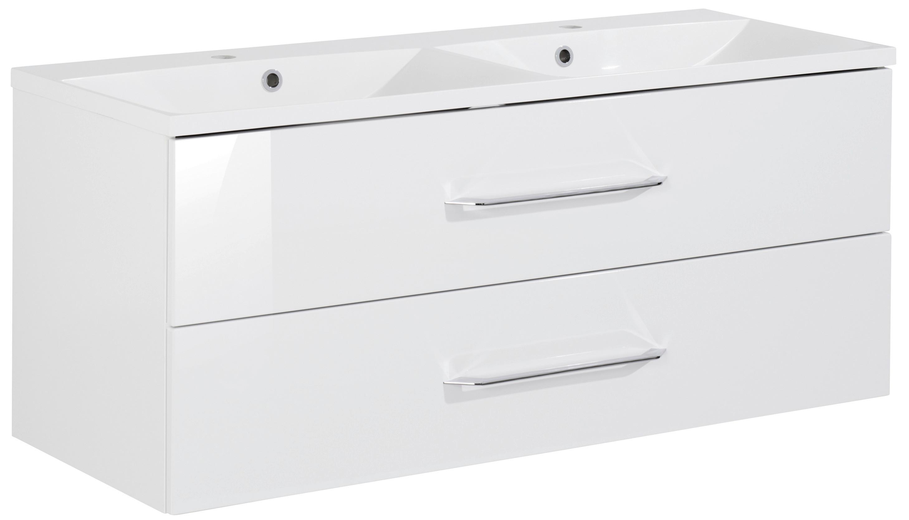 Waschtischkombi "B.Clever" , weiß - Weiß, MODERN, Holzwerkstoff/Kunststoff (120,0cm) - MID.YOU