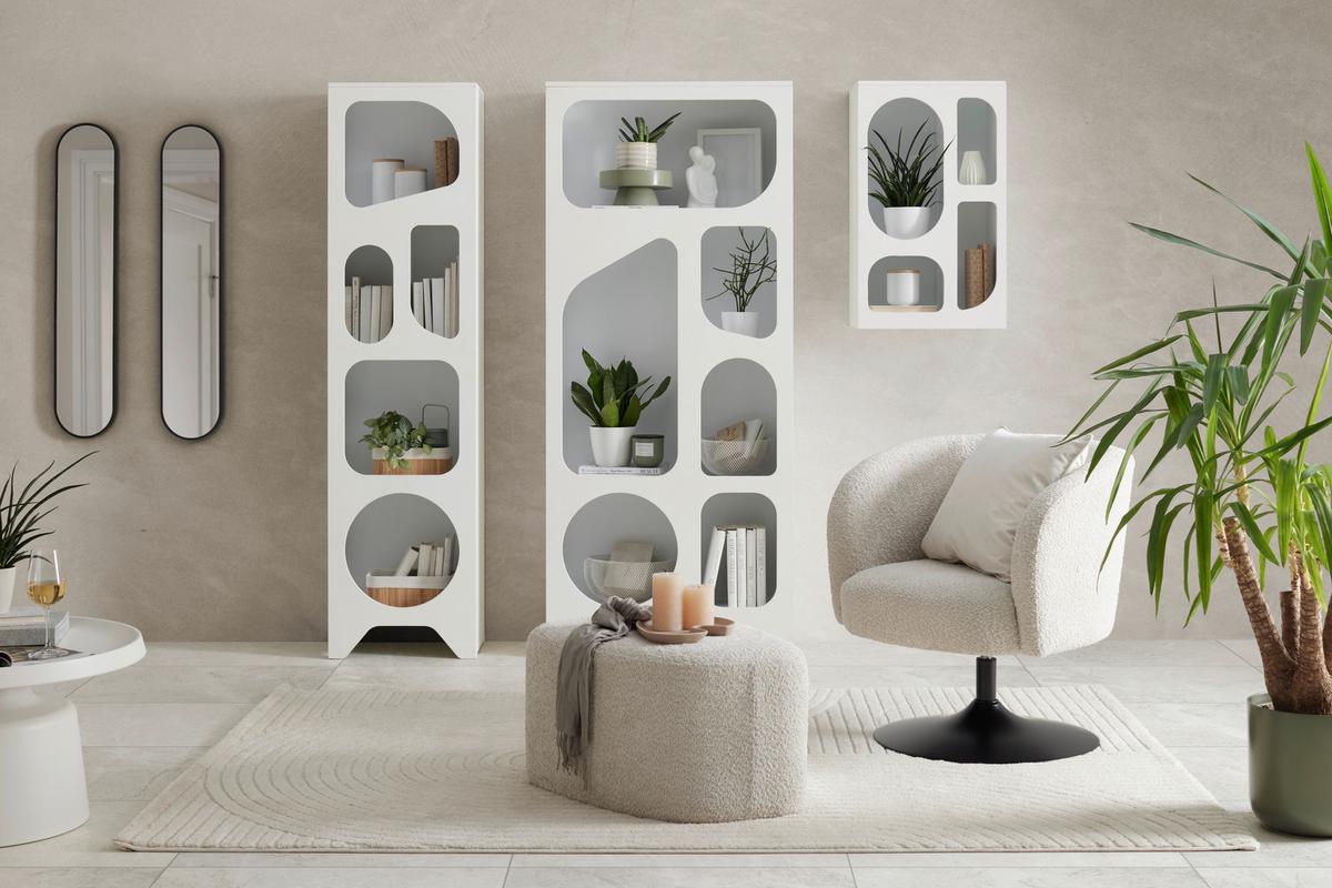 REGAL SETTO -TREND- - Weiss, Romantik / Landhaus, Holzwerkstoff (45/75/31cm) - Premium Living
