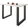 SCHREIBTISCH LONA - Weiss/Silberfarben, Design, Holzwerkstoff/Metall (160/80/76cm) - MID.YOU