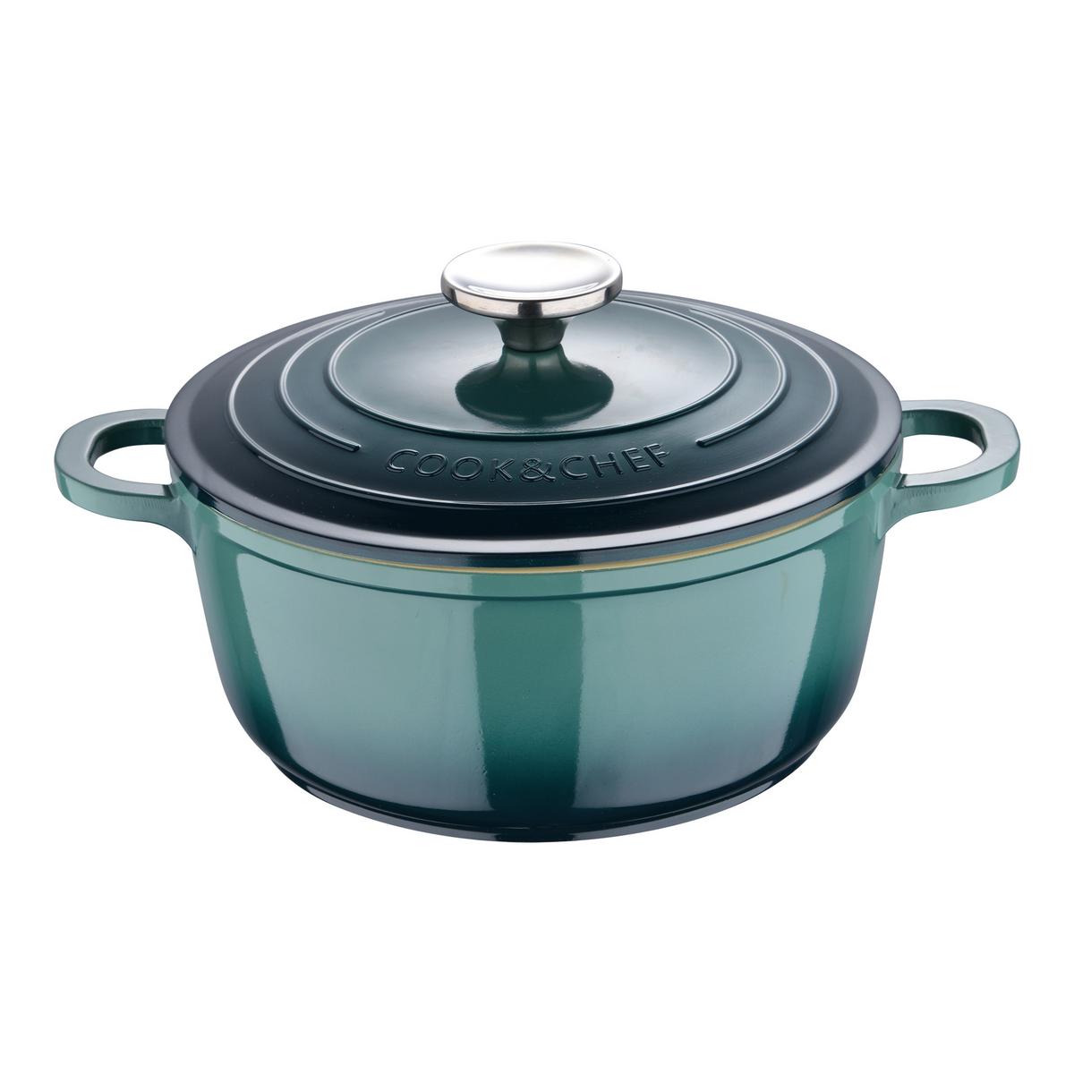 Bratentopf Elisa L Grün - Grün, KONVENTIONELL, Metall (28/12cm) - Modern Living