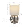 LAMPE DE TABLE DRITI - champagne/blanc, MODERN, métal/matière synthétique (13/13/25cm) - Mömax