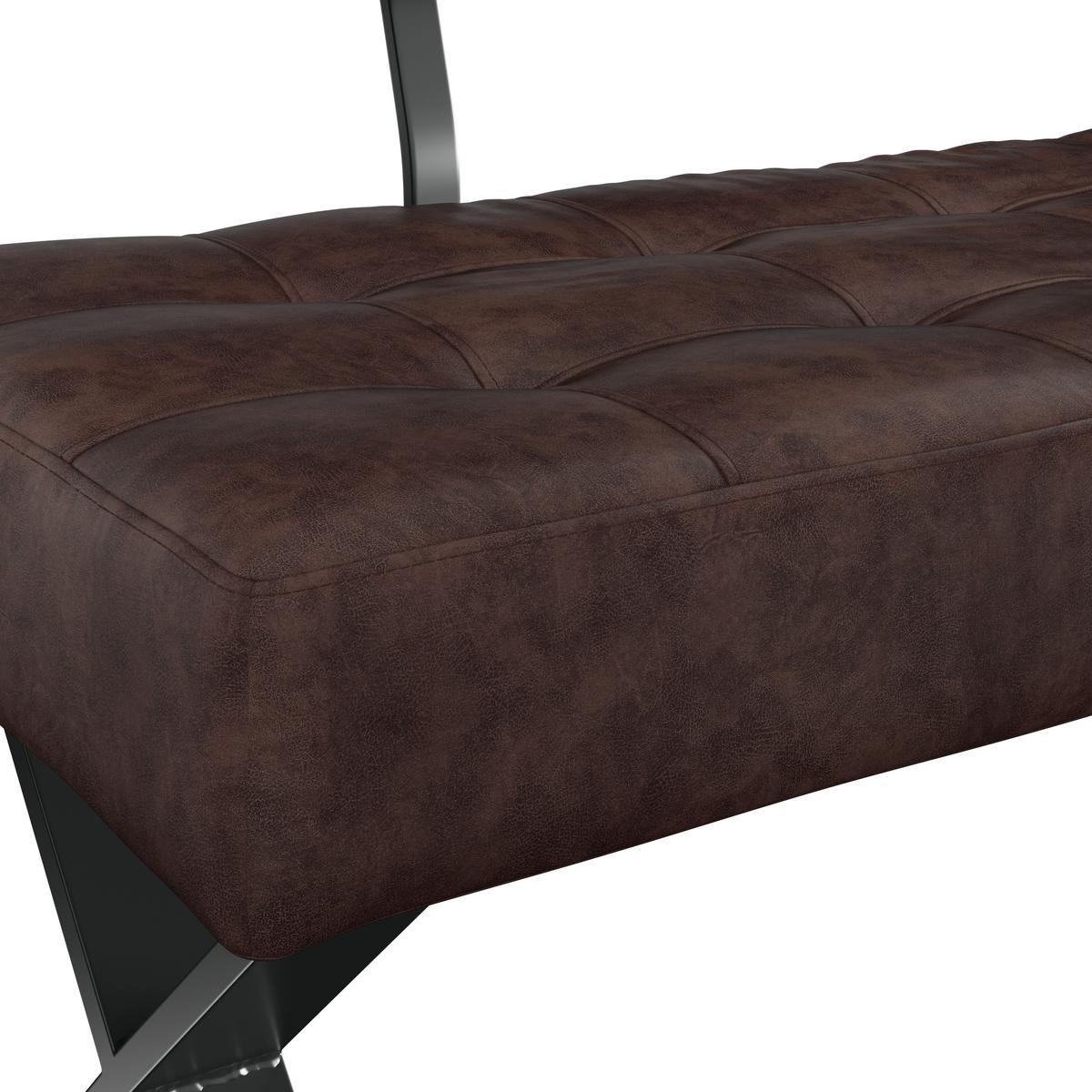 Klop Donna, Vintage Rjava, 140 Cm - rjava/antracit, Moderno, kovina/tekstil (140/93/61cm)