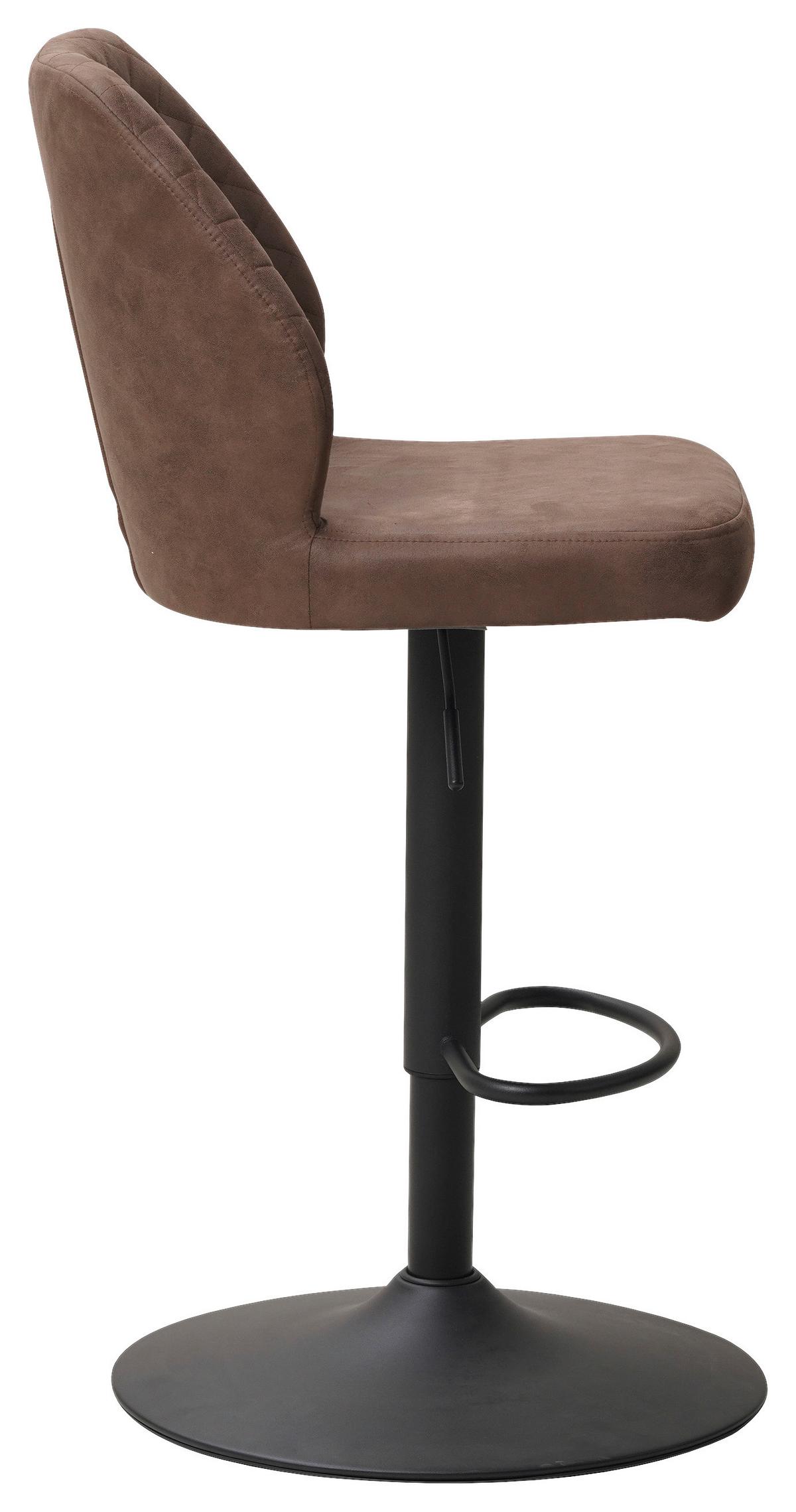 Barhocker-Set Grayson 2er-Set ca. 42x114 cm Taupe - Taupe/Schwarz, KONVENTIONELL, Textil/Metall (42/114/52cm) - MID.YOU
