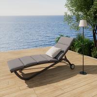 Gartenliege Otti Anthrazit/Grau - Anthrazit/Grau, Basics, Textil/Metall (211/44/75cm) - Mömax