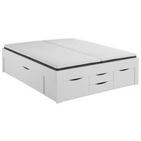 Krevet S Prostor. Za Odlaganje Noah - bijela, Konvencionalno, drvni materijal (180/200cm) - Modern Living