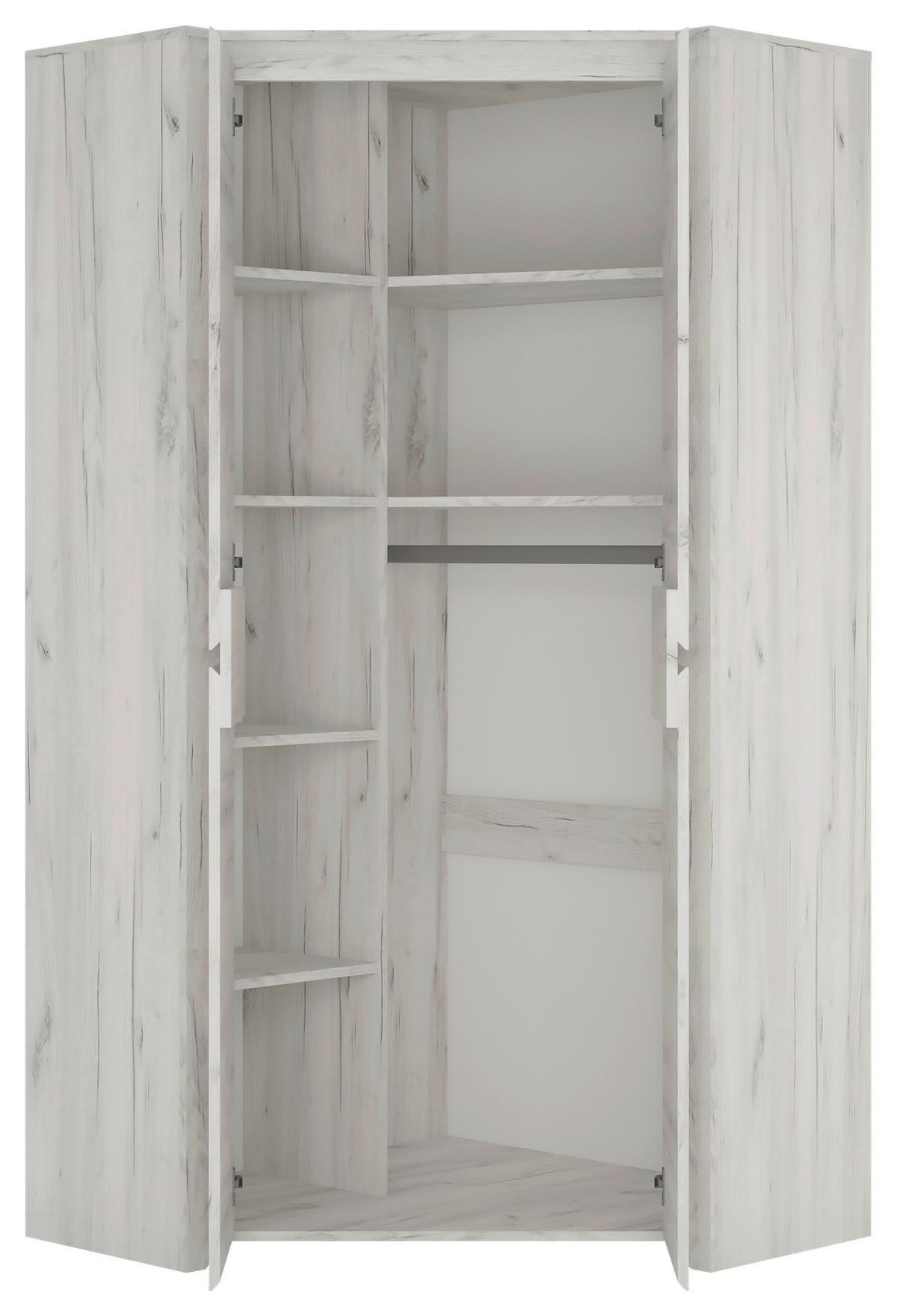 Kutni Ormar Angel - boje hrasta, Moderno, drvni materijal (96/190,5/96cm)