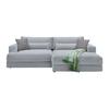 Ecksofa Fabiona rechts Grau - Schwarz/Grau, MODERN, Holz/Kunststoff (268/85/194cm) - Premium Living