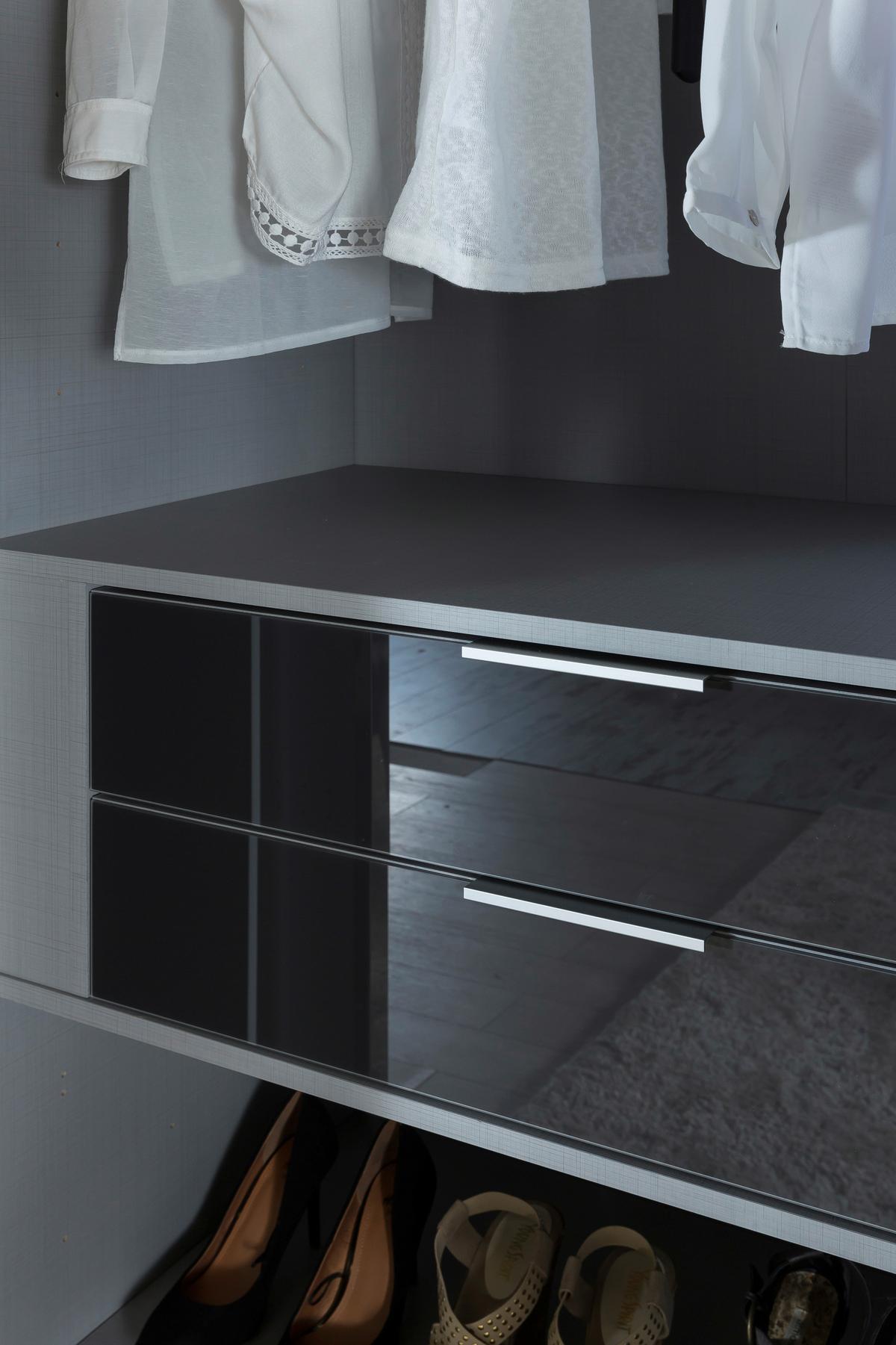 Schubkasteneinsatz Fresh ca. 96x35x50 cm Grau - Grau, MODERN, Glas/Holzwerkstoff (96/35/50cm) - MID.YOU