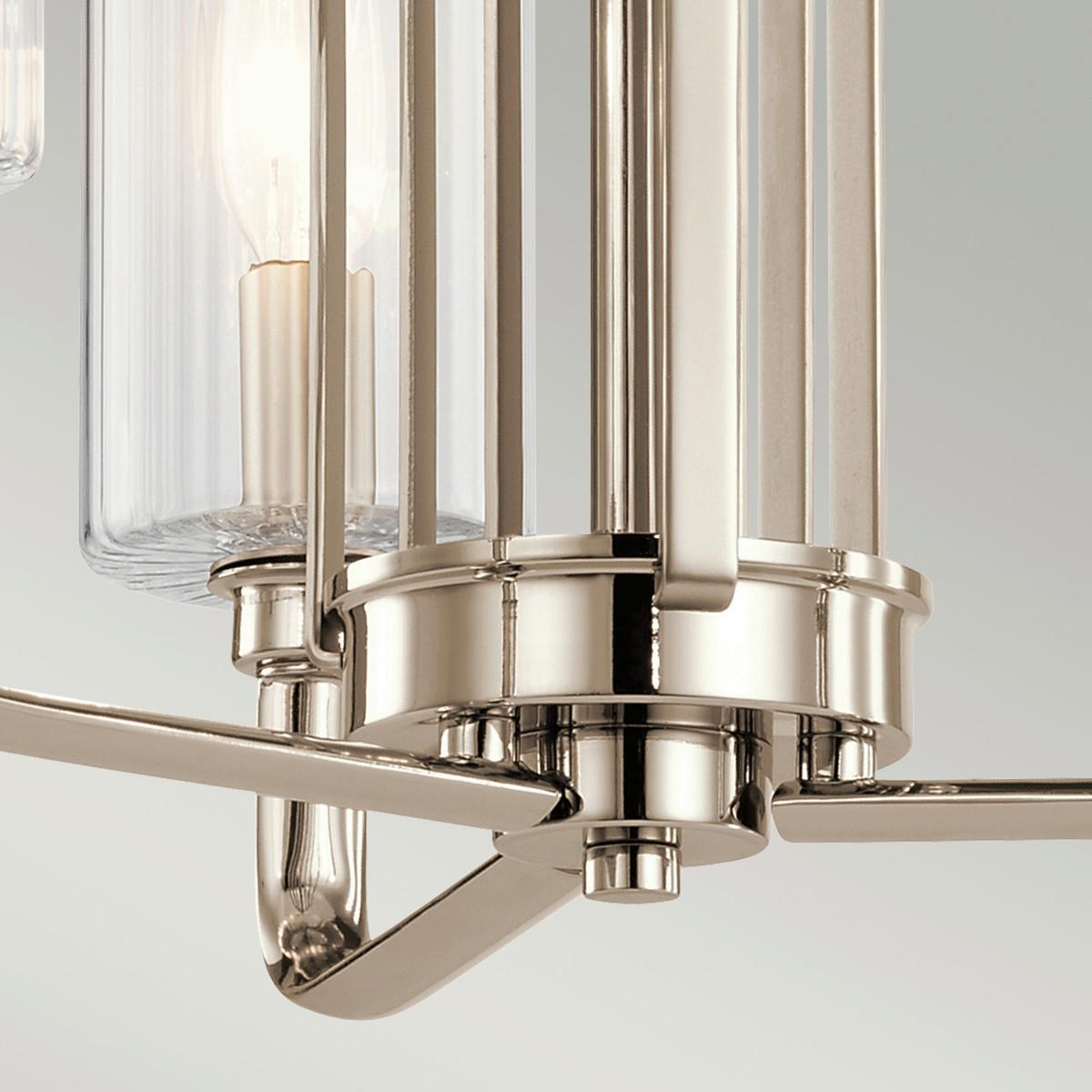 Luster Kimrose 3 - boje nikla, Konvencionalno, staklo/metal (45.9/47.9cm) - Elstead Lighting