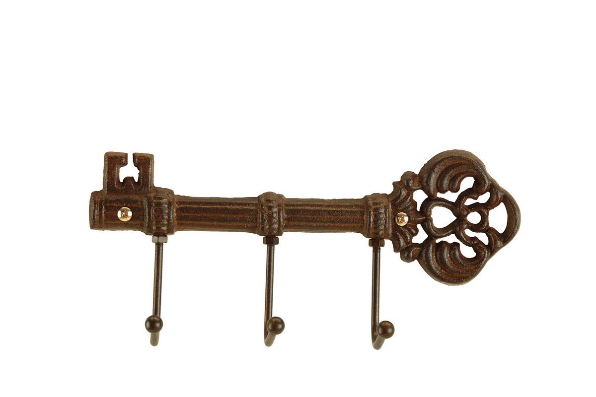 Haken Pit in Dunkelbraun - Dunkelbraun, ROMANTIK / LANDHAUS, Metall (23/11/5cm) - Mömax