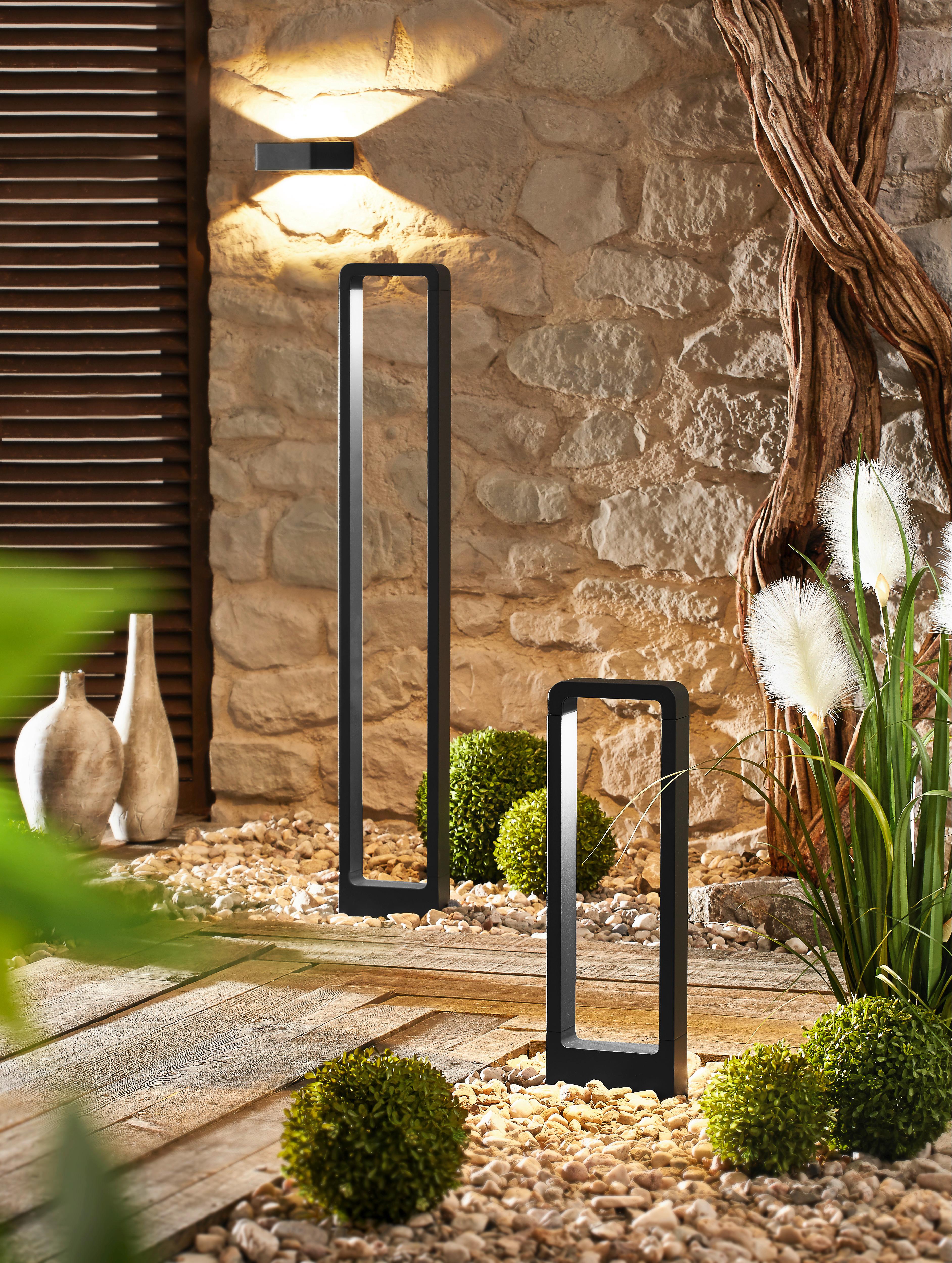 Außenwandleuchte Reno in Anthrazit max. 4,5 Watt - Anthrazit, Basics, Metall (12,0/4,5cm) - Trio Leuchten