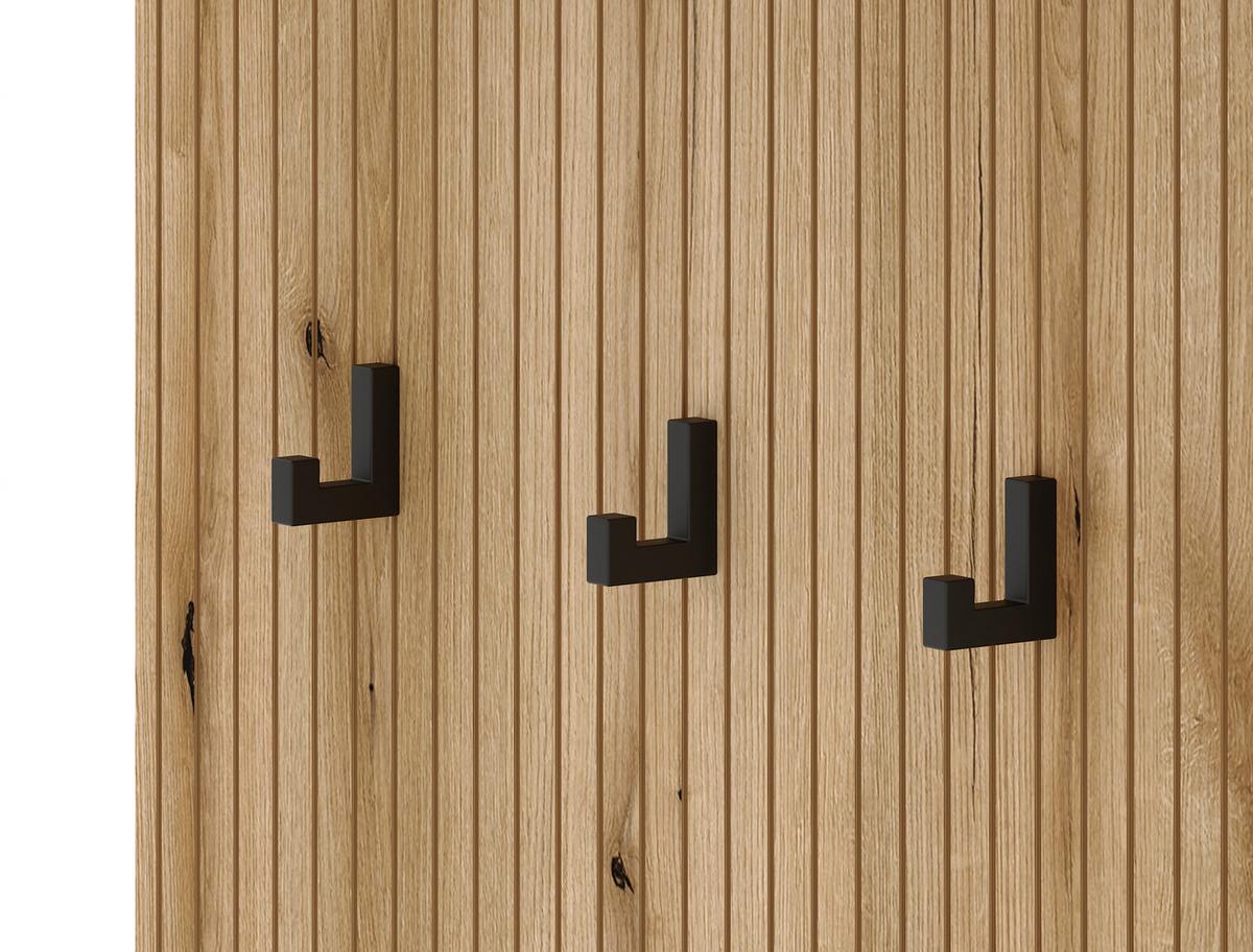 PRZEDPOKÓJ NORDIC C - kolor dębowy/biały, Design, materiał drewnopochodny (100/204/40cm) - MID.YOU