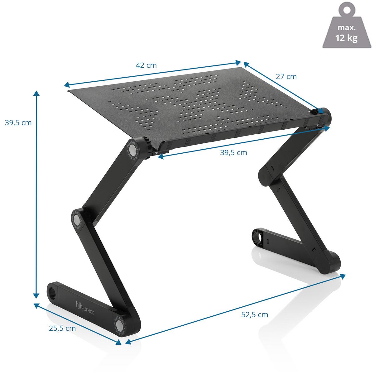 Schreibtischaufsatz Vm-Sa II Schwarz - Schwarz, Basics, Metall (52,5/4-39,5/25,5cm) - MID.YOU