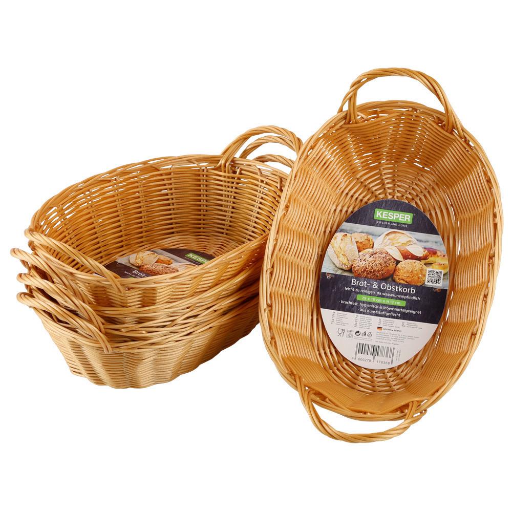 KOSZ NA PIECZYWO 1783615 - brązowy, Basics, tworzywo sztuczne (29/6/18cm) - Kesper