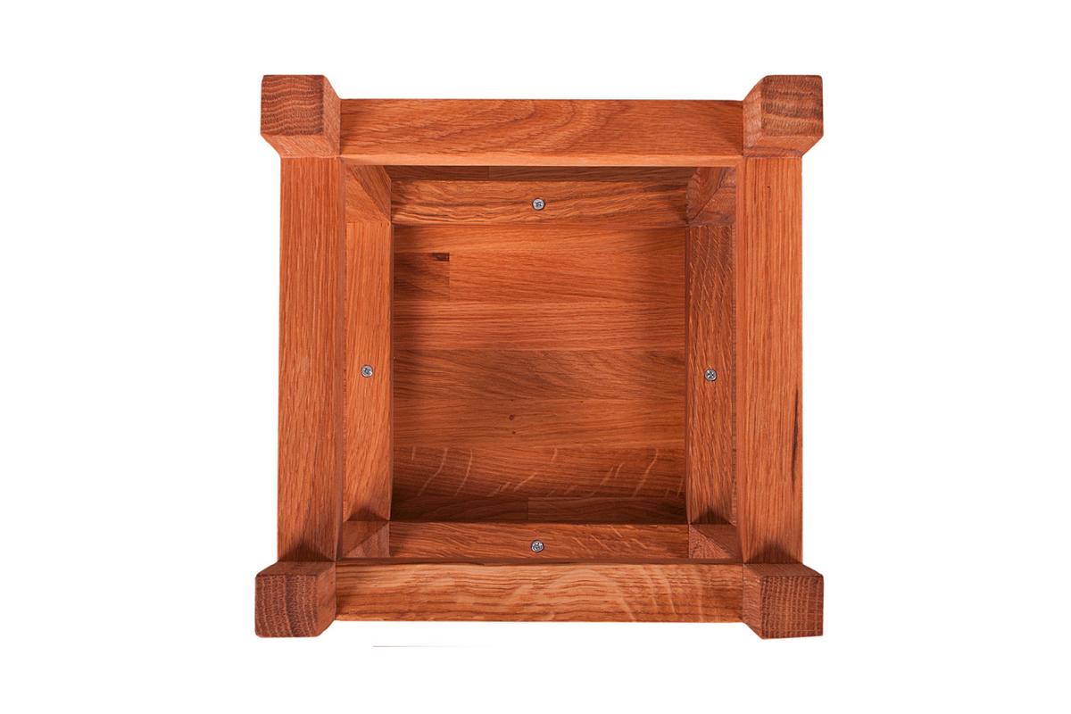Universalhocker Echtholz Eichefarben H: 40 cm - Eichefarben, Basics, Holz (30/40/30cm) - Gardenson