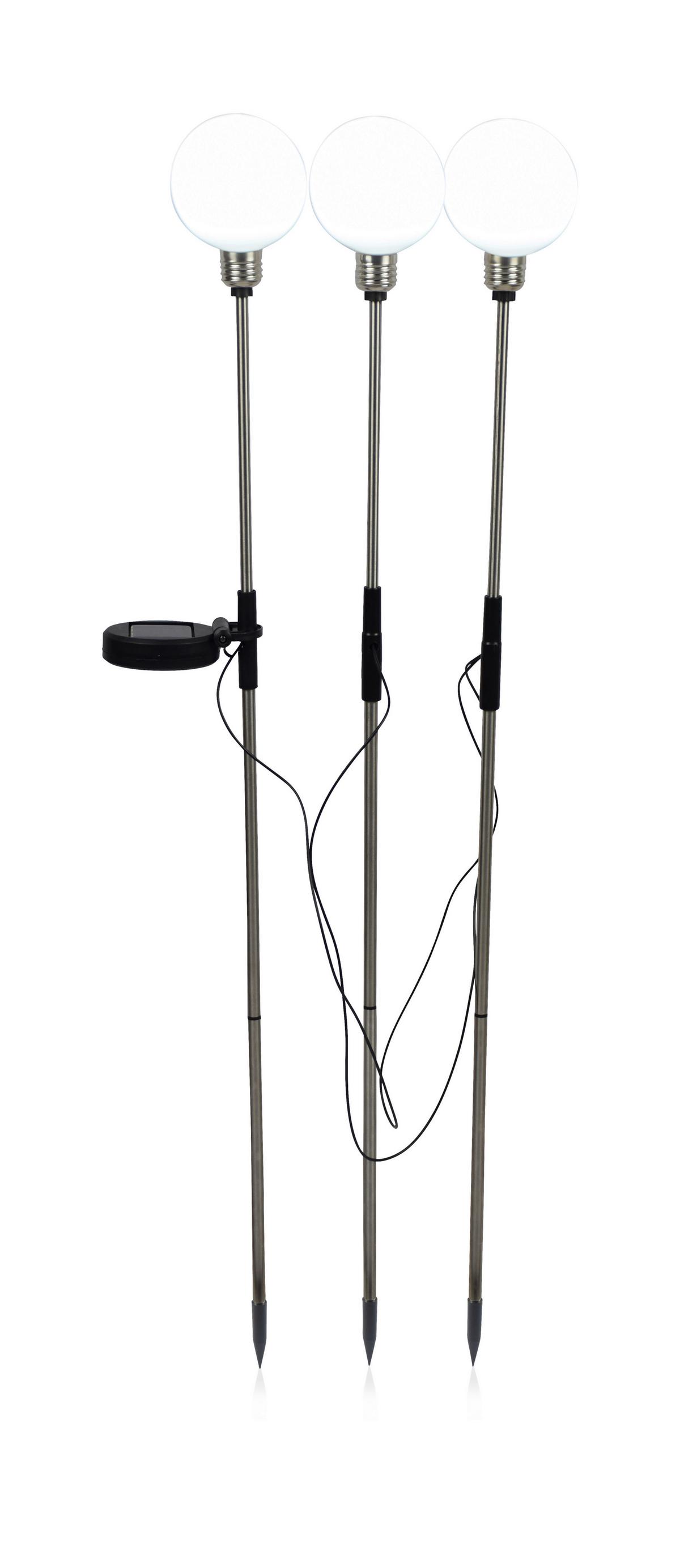 Lampă solară QIML - alb/negru, Modern, plastic/metal (82,5cm) - Modern Living