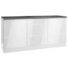 Küchenunterschrank Monza ca. 180x86 cm Weiß/Grau - Weiß Hochglanz/Weiß, LIFESTYLE, Holzwerkstoff (180/86/60cm) - Held