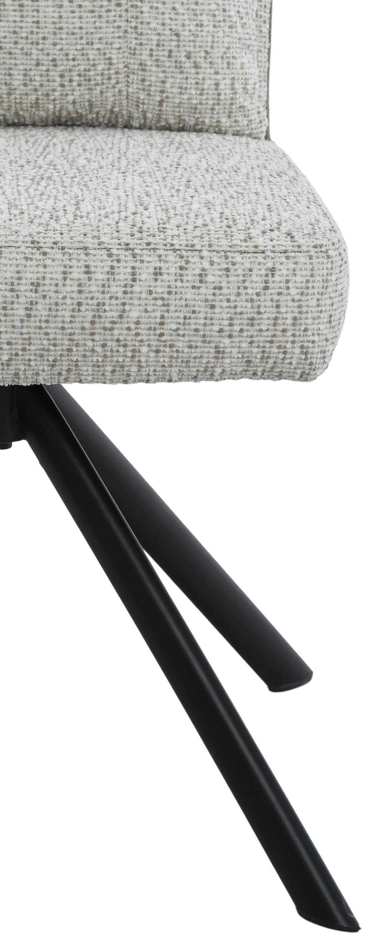 Stolica Evelin - svijetlo smeđa/crna, Moderno, metal/tekstil (47/89/64cm) - Premium Living