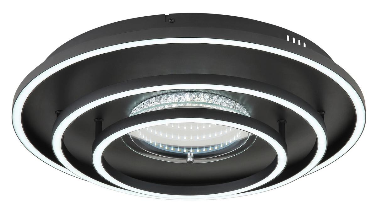 Led Stropna Svjetiljka Lawanda - bijela/crna, Design, metal/plastika (72,2/10cm) - Globo