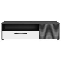 Tv-element Karlshamn - črna/bela, Moderno, kovina/umetna masa (164,2/47,2/42cm) - Mömax
