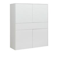 Highboard Silverstone Grau - Schwarz/Grau, MODERN, Glas/Holzwerkstoff (121/145/42cm) - Premium Living