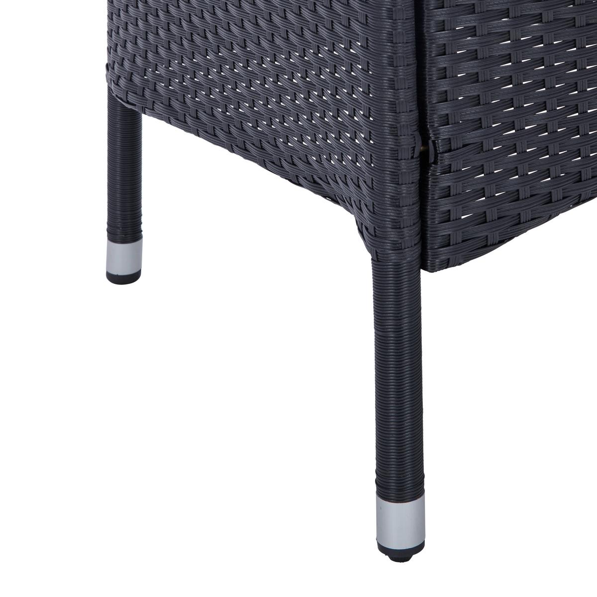 Vrtna Garnitura Mailand, Črna, Krem, 7-Delni Set - črna/krem barve, Moderno, kovina/umetna masa (150/75/90cm) - Beldano