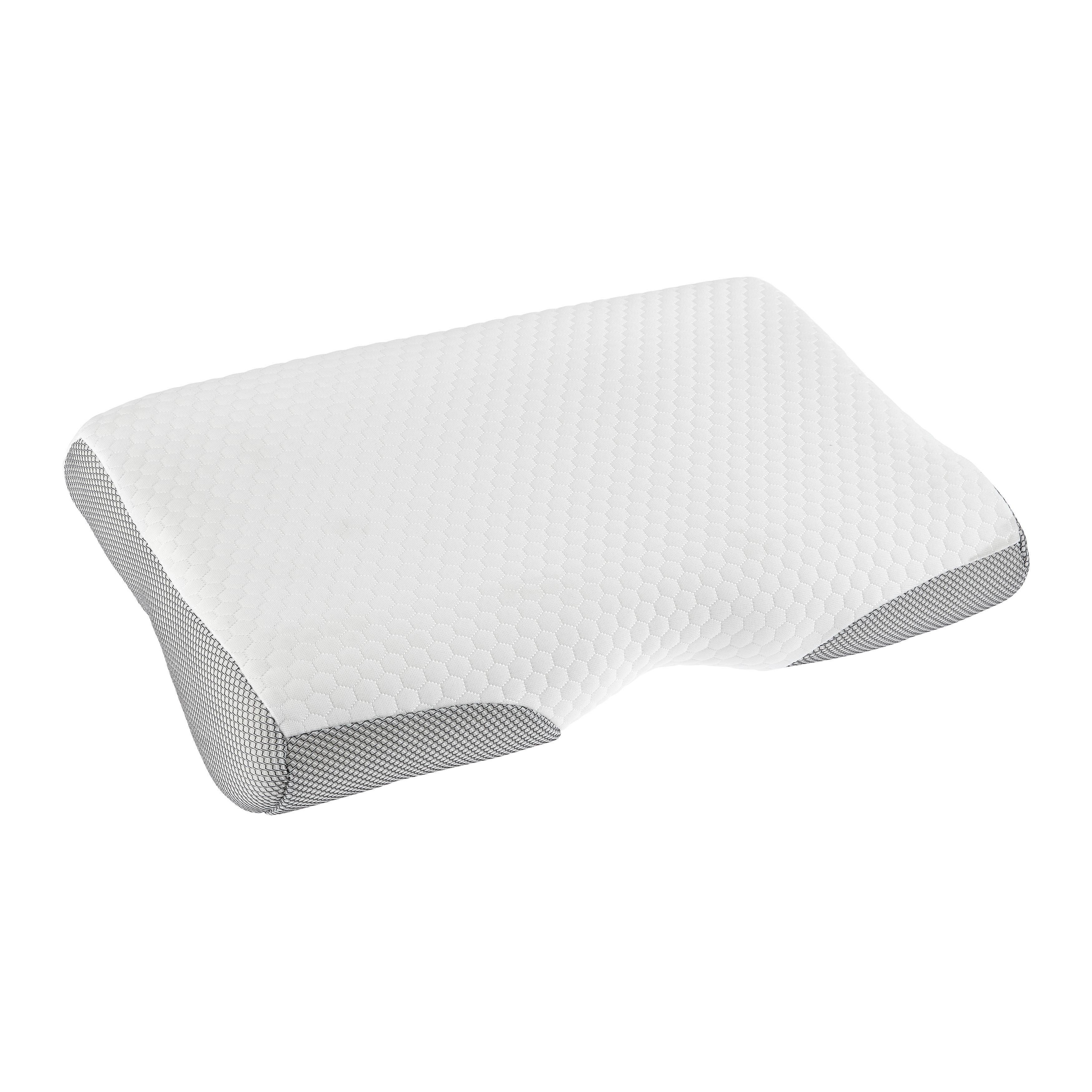 Nackenkissen Carla Weiß ca. 50x30cm - Weiß, Textil (50/30/9cm) - Mömax