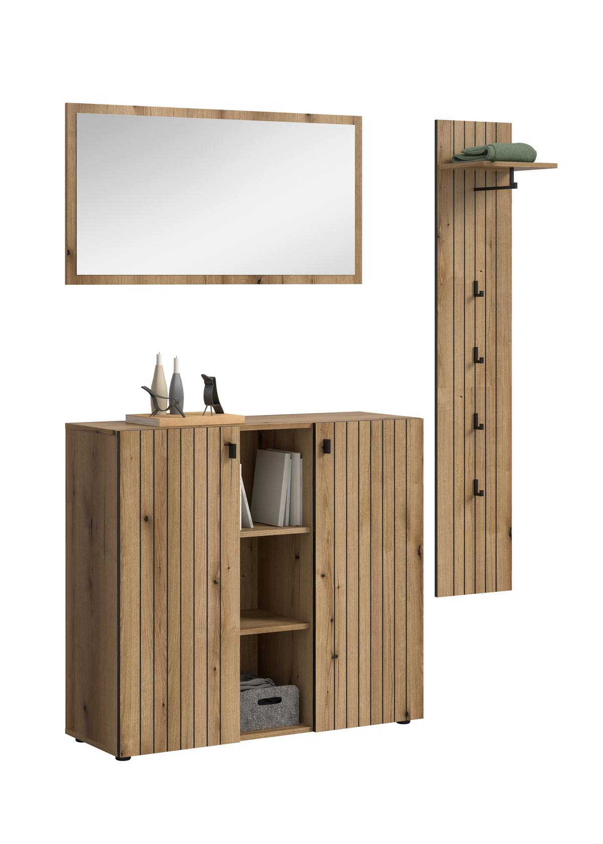 GARDEROBE STATION - Eichefarben, Design, Holzwerkstoff (157/192/37cm) - MID.YOU