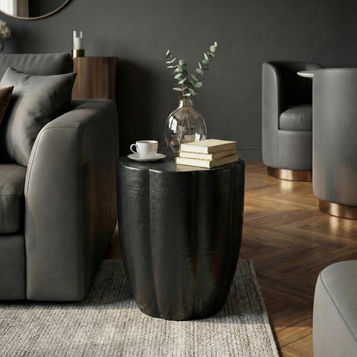 Beistelltisch Wl7.470 - Schwarz, Design, Metall (41/41/50cm) - Livetastic