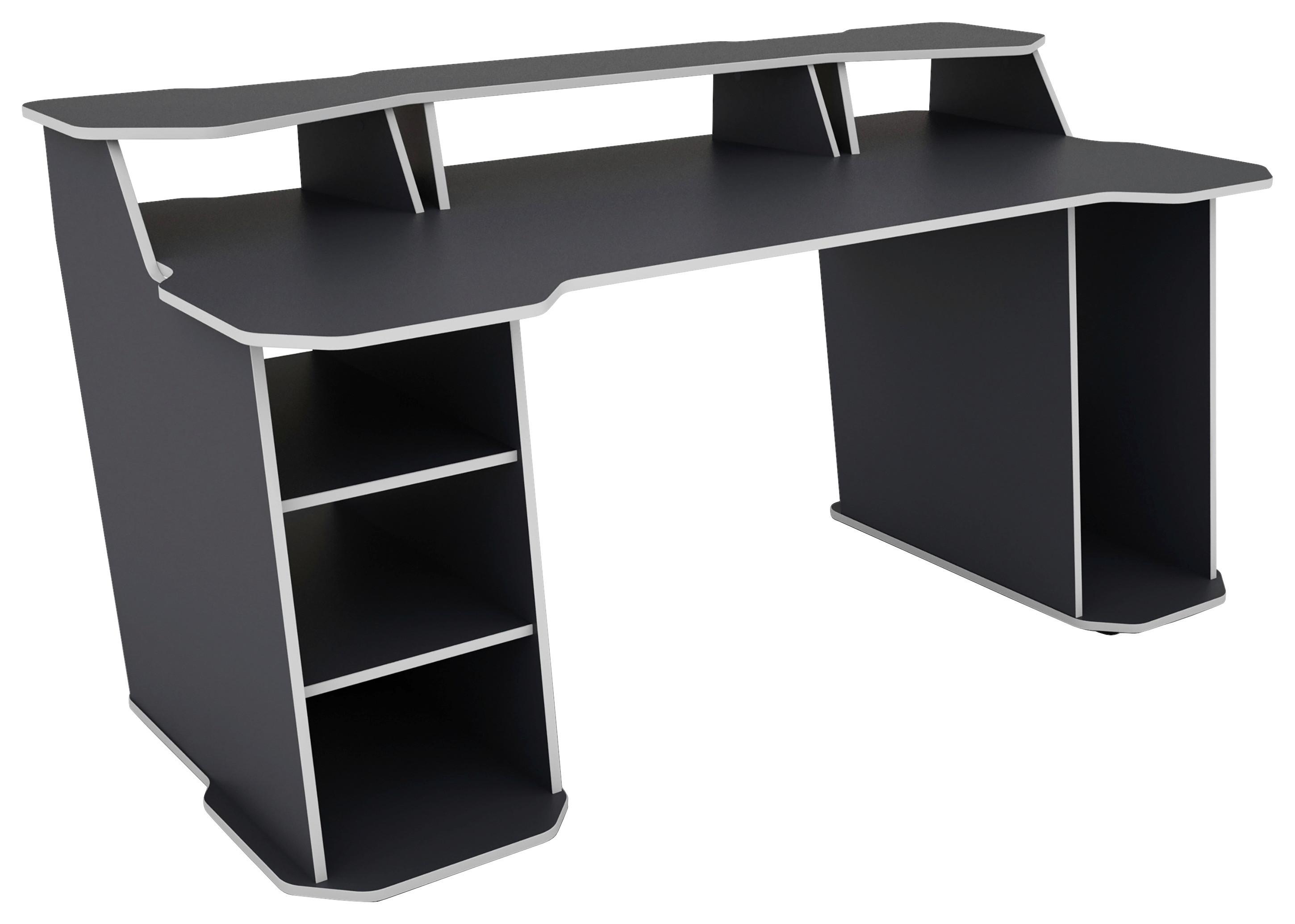 Gamingtisch Matrix Anthrazit/Weiß - Anthrazit/Weiß, LIFESTYLE, Holzwerkstoff (180/85/76cm) - MID.YOU