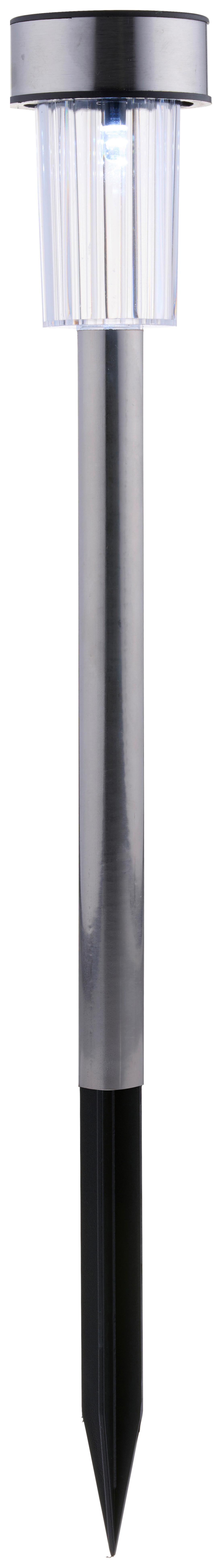 Solarleuchte Grundig 10er-Set Schwarz/Silberfarben - Silberfarben/Schwarz, Basics, Kunststoff (20.5/12.5/10cm) - Grundig