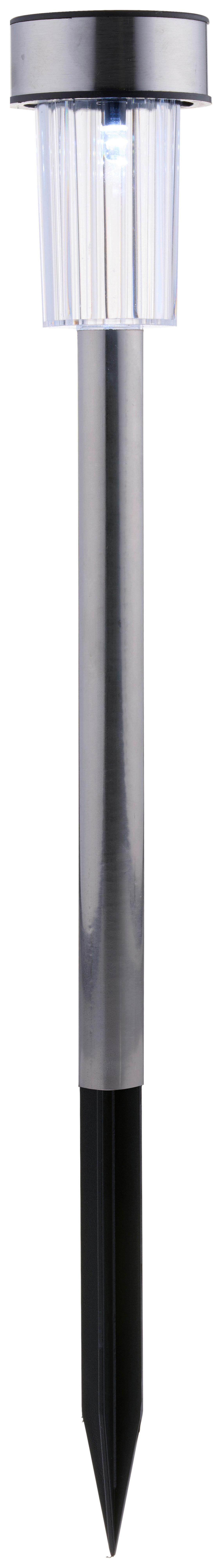 Solarleuchte Grundig 10er-Set Schwarz/Silberfarben - Silberfarben/Schwarz, Basics, Kunststoff (20.5/12.5/10cm) - Grundig