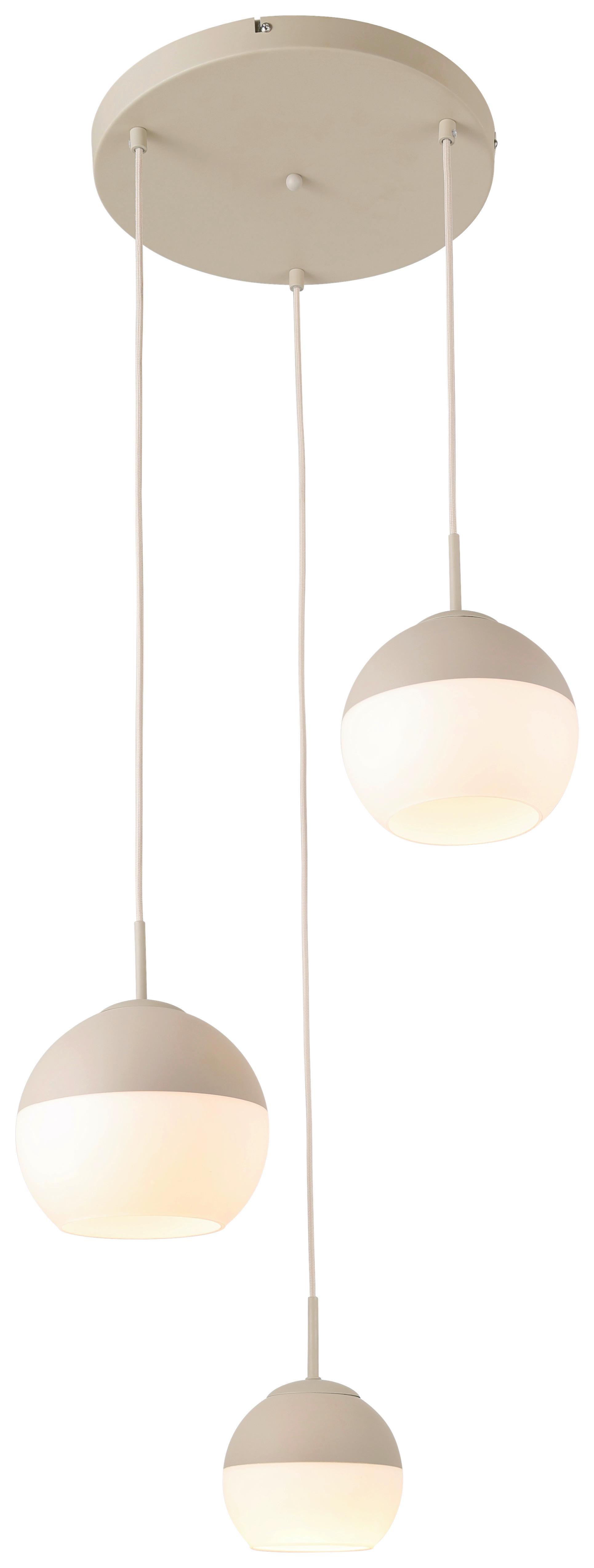 Hängeleuchte Ulla Sandfarben max. 60 Watt - Sandfarben, MODERN, Glas/Metall (42,5/42,5/120cm) - Mömax