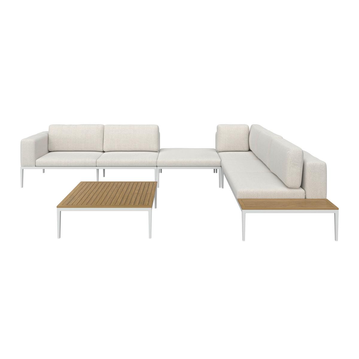 Lounge Garnitura Anna, Krem - krem barve/naravne barve, Moderno, kovina/umetna masa (270/68/90cm) - Bessagi Garden