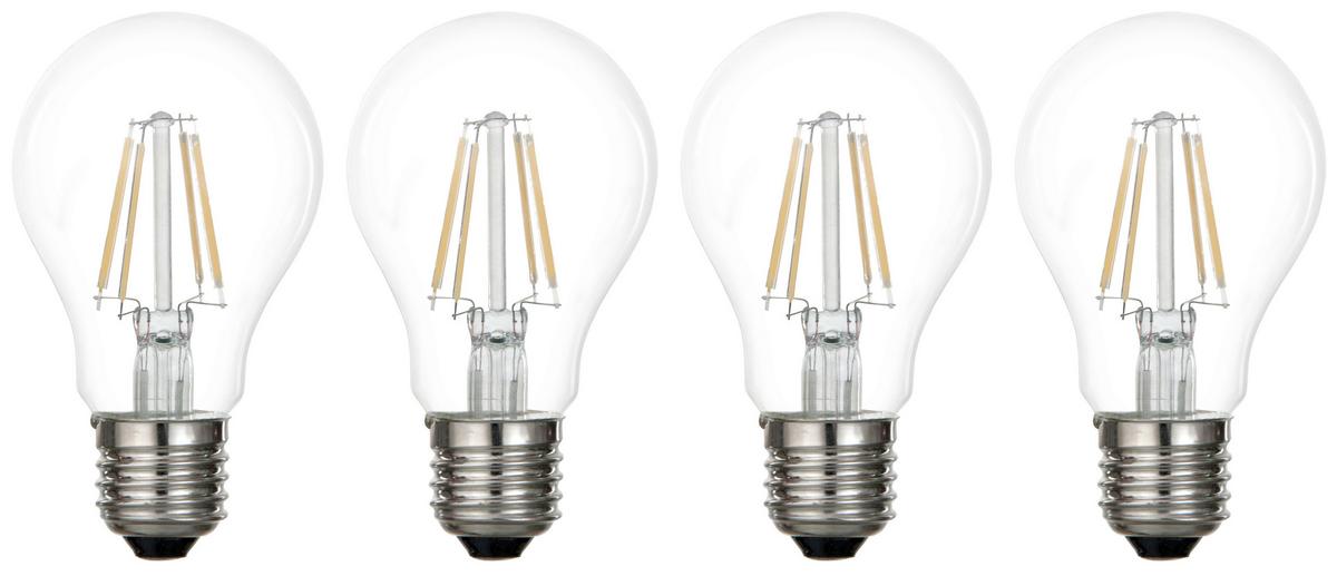 Ampoule LED Multi max. 4 Watt, 4 Stück - clair, verre - Mömax