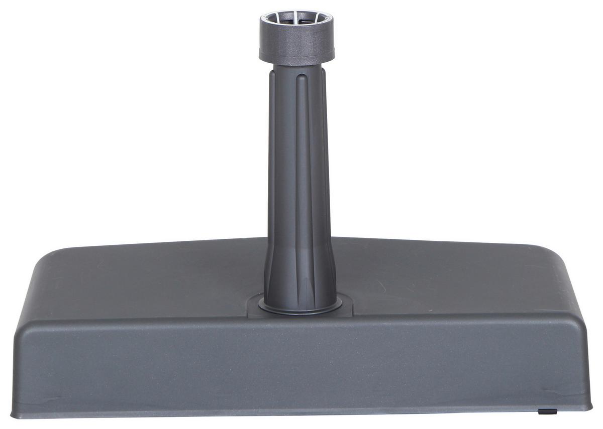 Schirmständer Kunststoff/Beton für DM 1,9-3,6 cm - Anthrazit, KONVENTIONELL, Kunststoff/Stein (50/9/25cm) - Siena Garden