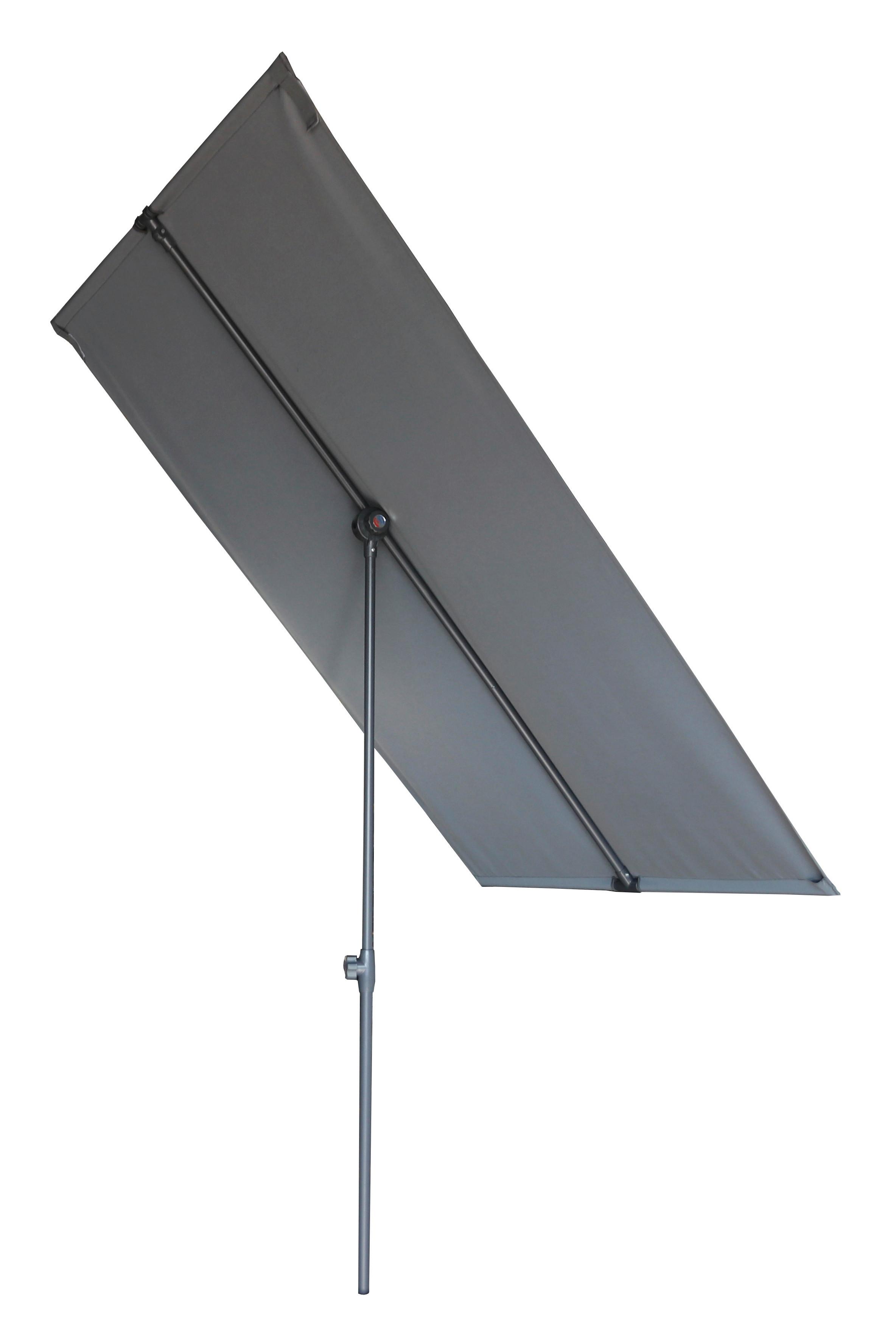 SONNENSCHIRM BALKONSCHIRM 1,3 X 1,8M - Anthrazit/Grau, MODERN, Kunststoff/Metall (130/200/182cm) - Gardenson