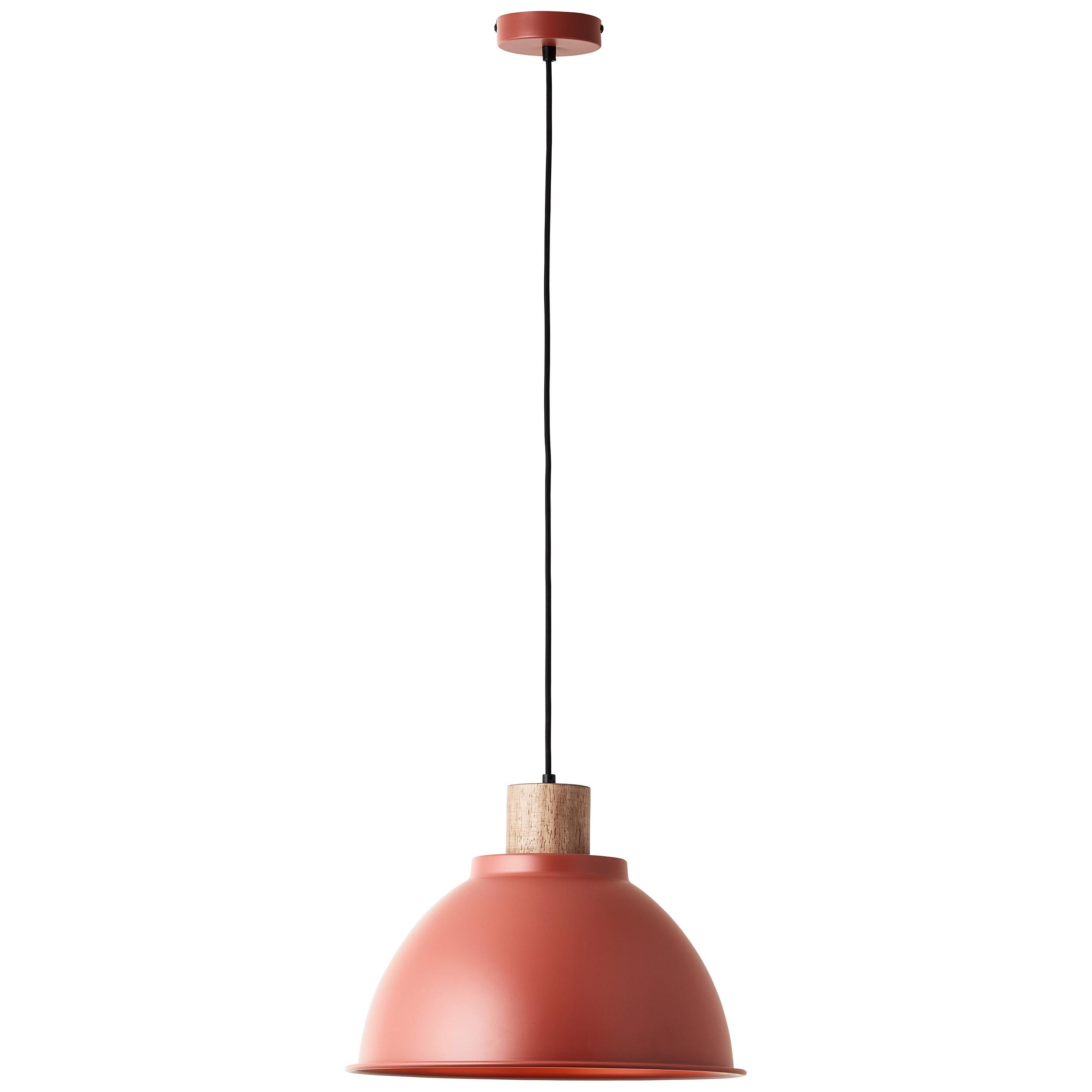 Hängeleuchte Erena Rot max. 60 Watt - Rot, Basics, Holz/Metall (38/120cm) - Brilliant