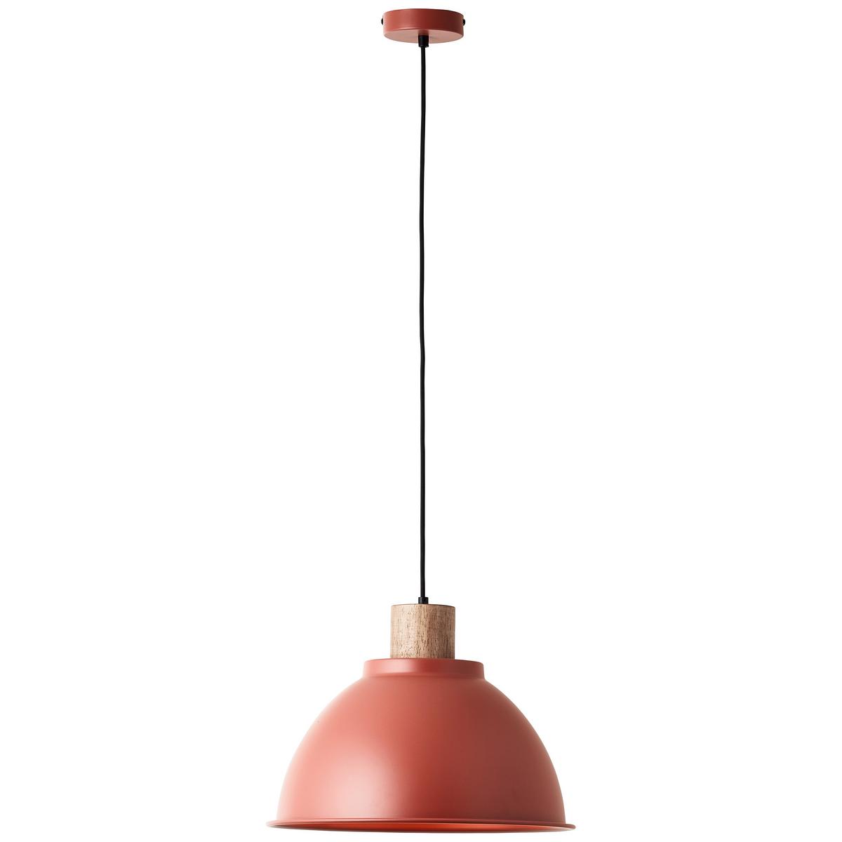 Hängeleuchte Erena Rot max. 60 Watt - Rot, Basics, Holz/Metall (38/120cm) - Brilliant