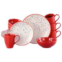 Kombinirani Servis Joy Red, 16-Delni - večbarvno, Basics, keramika - Creatable