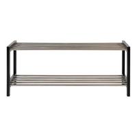 Schuhregal Padova Schwarz - Schwarz, Design, Holz/Metall (78/32/34cm) - MID.YOU