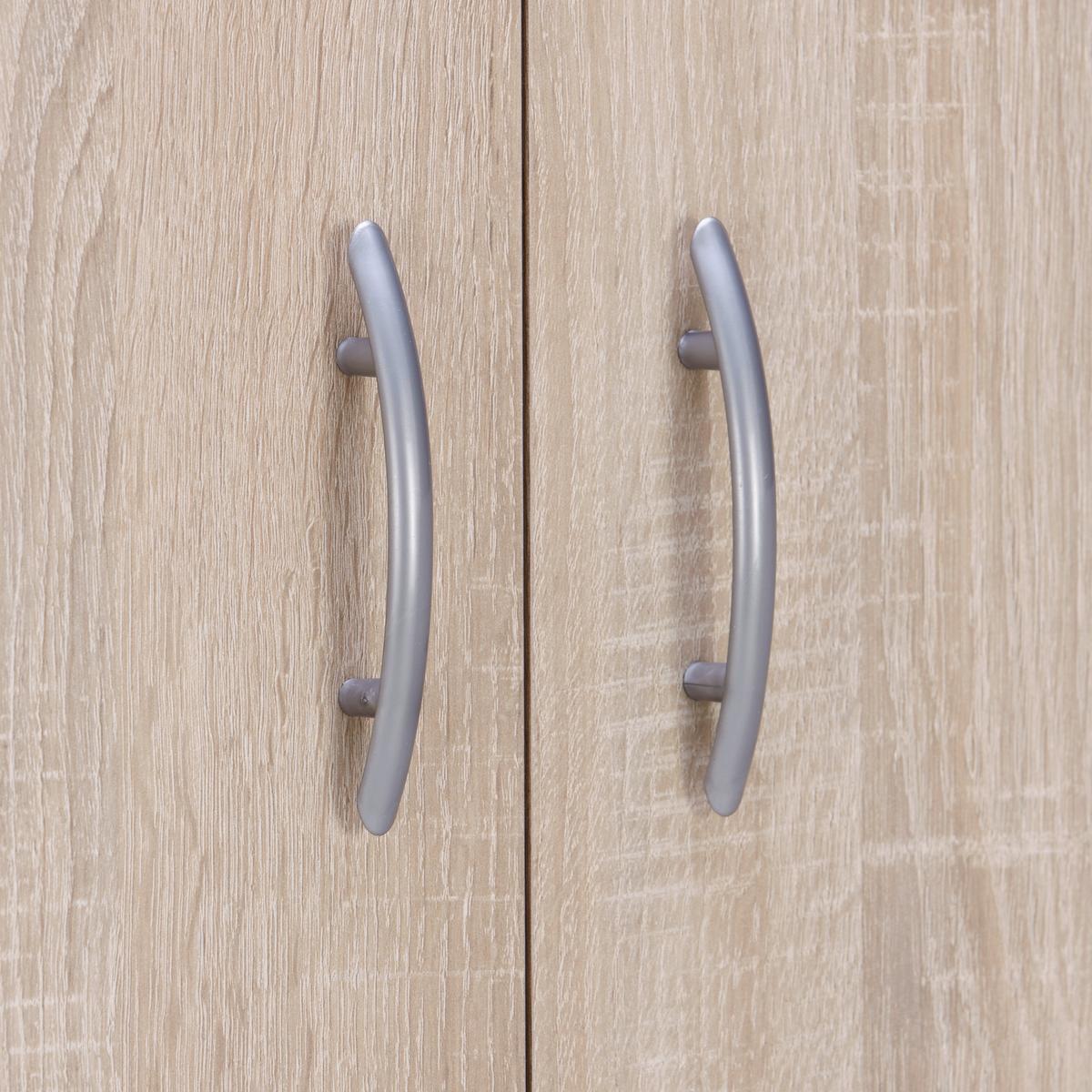 Kleiderschrank Basic in Sonom Eiche - Grau/Sonoma Eiche, Konventionell, Holzwerkstoff/Kunststoff (74/179/52cm) - Based