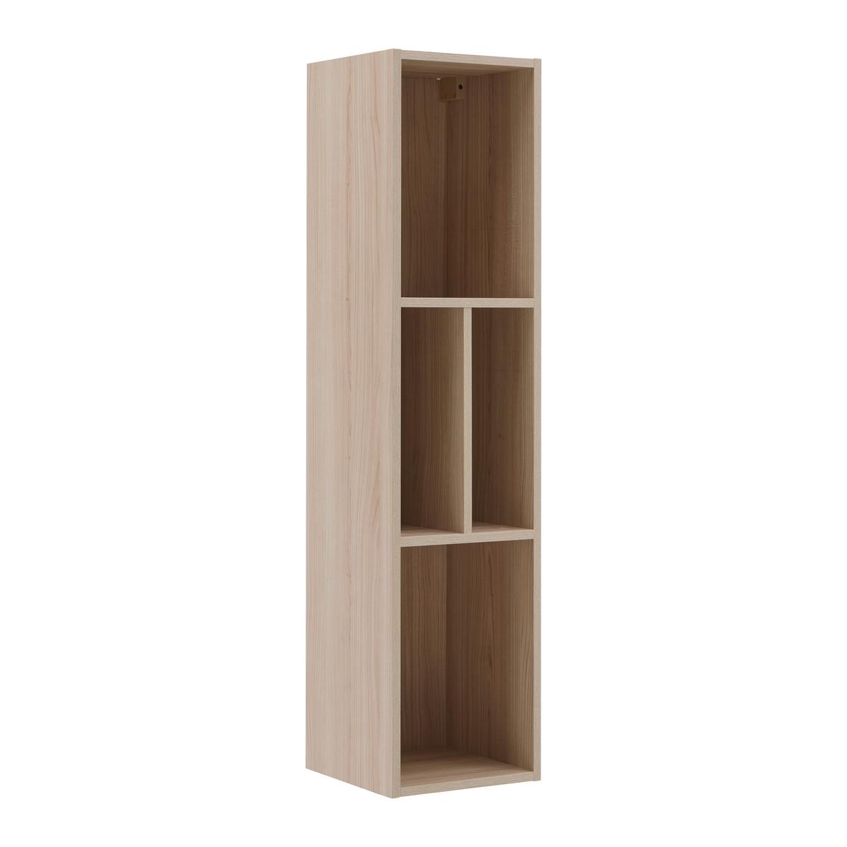 Wandregal Siena Eichefarben - Eichefarben, MODERN, Glas/Holzwerkstoff (30/125/30cm) - Premium Living
