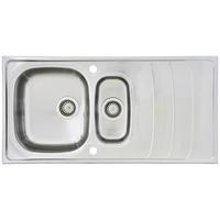 Einbauspüle Miami ca. 100x19x50 cm Edelstahl - Edelstahlfarben, Trend, Metall (100/19/50cm) - Respekta