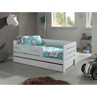 Kinder-/Juniorbett mit Bettlade ca. 70x140 cm Weiß - Weiß/Kieferfarben, MODERN, Holz/Holzwerkstoff (70/140cm) - MID.YOU